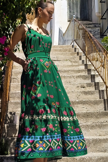 AGAPI  DRESS (GREEN)