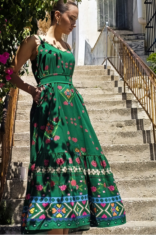 AGAPI  DRESS (GREEN)