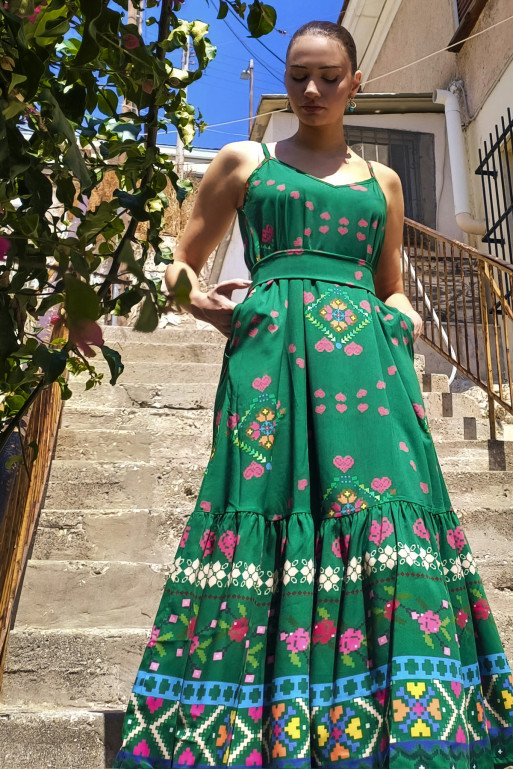 AGAPI  DRESS (GREEN)