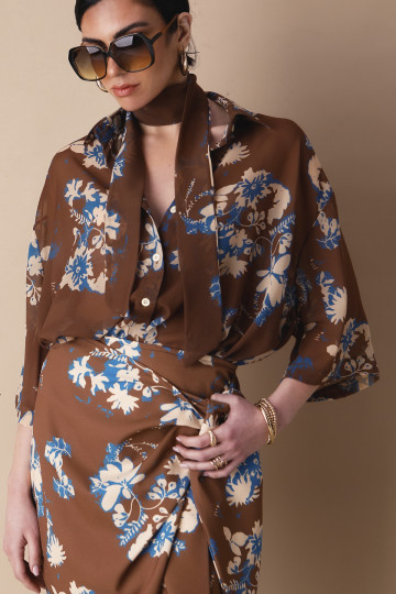 CLAUDIA  (BROWN) shirt