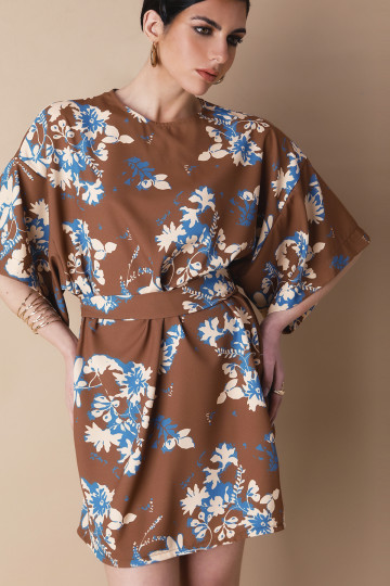 RENATA (BROWN/BLUE) dress