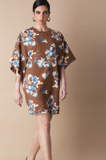 RENATA (BROWN/BLUE) dress