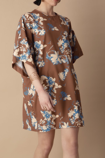 RENATA (BROWN/BLUE) dress