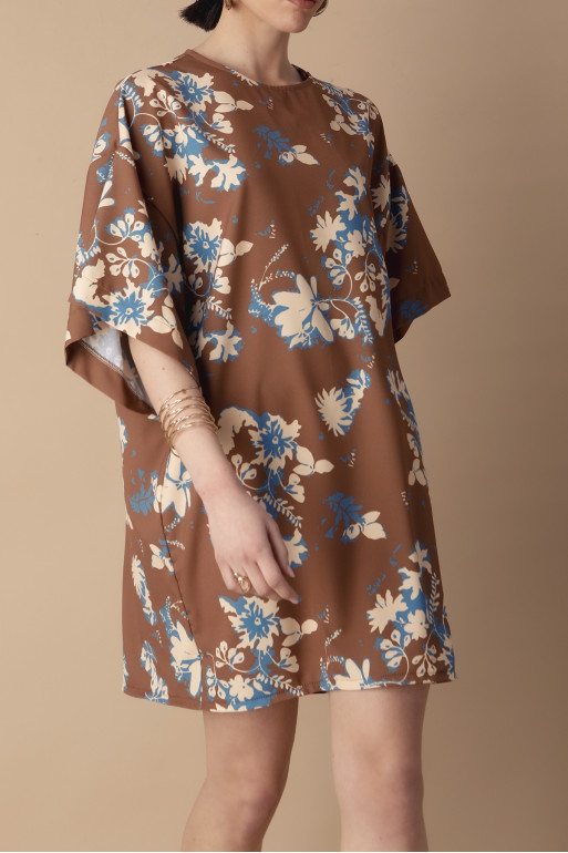 RENATA (BROWN/BLUE) dress