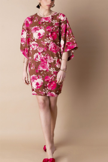 RENATA (BROWN/ PINK) dress