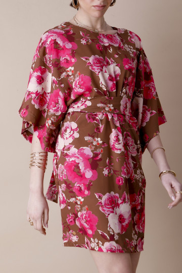 RENATA (BROWN/ PINK) dress