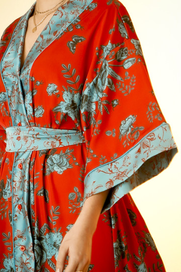 ROMINA (RED) dress/kimono