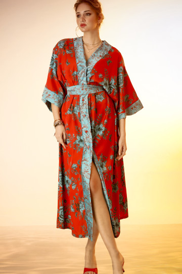 ROMINA (RED) dress/kimono