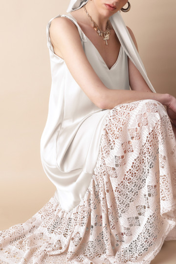 SILVIA DRESS (WHITE IVORY)